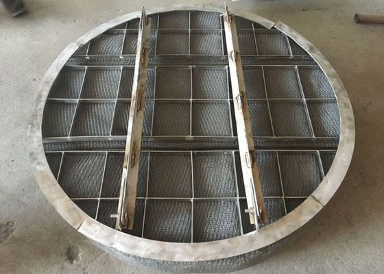 SS304 hacen punto a Mesh Vapor Liquid Separator With que apoya a Ring And Beam